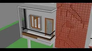 Silkworm Design Projects: Rajat-Rishabh Home - Preview of Front (South-East) Balcony Glass Railing
