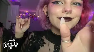 ASMR sound assortment, long fake nails, whisper rambles
