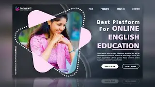 Landing Page Banner Design For Education Website | Website Template Design | Photoshop Tutorial