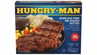 Spam for Breakfast - Food Review #4: HUNGRY MAN BONELESS PORK RIB SHAPED PATTIES