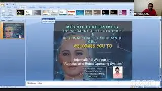 Robotics & Robot Operating System│Mr. Melvin P Manuel │International webinar by MES College Erumely
