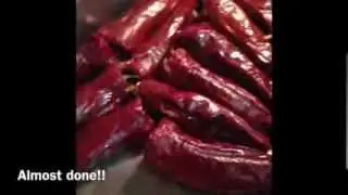 STUFFED SUN DRIED RED PEPPERS / with smoked meat and potatoes