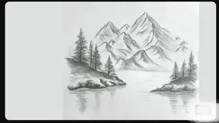 Simple Landscape Scenery Drawing Step By Step 