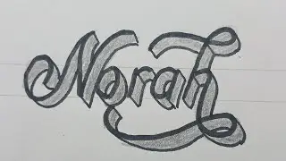 How To Draw 3d Calligraphy Name For Beginners Easy / Drawing Art On Paper Step By Step 46