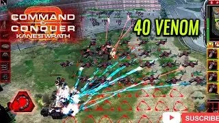 40 Venom Made a COMEBACK - Kane's Wrath Nod vs 3 Brutal AI Awesome Battles