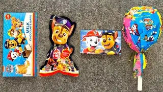  💥🤩 funny PAW PATROL Candy ASMR | Big Lollipop • yummy Chocolates • Sweets & Toys unboxing