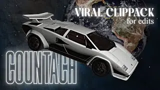 Lamborghini Countach in Space 🪐🌌 | Clips for Edits | TikTok TREND