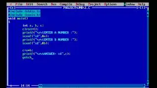 How to get two values multiplication in turbo c?