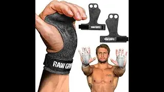 JerkFit RAW Grips 2 Finger Leather Hand Grips for Weightlifting, Calisthenics, Pull Ups, WODs