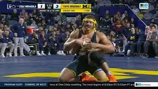 HWT: Penn State's Cole Mirasola vs. Michigan's Taye Ghadiali | Michigan Wrestling
