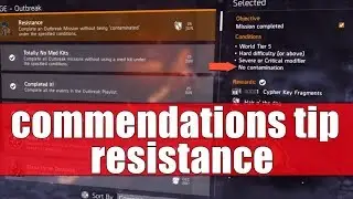 COMMENDATIONS TIP | Global Event Outbreak | RESISTANCE