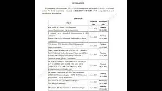MG university. New exam dates of postponed exams on nov 15,16.  4th sem exam on nov 30