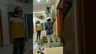Ss Metal Partition Manufacturers Gold Finish with Brown tinted Glass Solution in #hyderabad