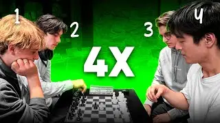 Je JOUE une PARTIE d&rsquo;&eacute;checs &agrave; 4 JOUEURS !!