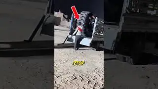He Stops a Giant Rolling Tire... 🤯