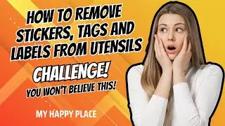 Hack to remove stickers and tags from utensils برتنوں سے اسٹیکرز ہٹانے کا طریقہ @aliaKamran-s7c
