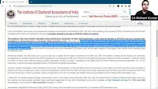 IMPORTANT ANNOUNCEMENT CA Exams UPDATE - July 2020 - OPT OUT FACILITY - ICAI | BOON FOR STUDENTS