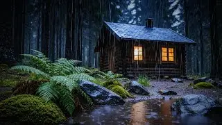 🔴 LIVE 24/7 Heavy Rain & Thunder 🌧️⚡ | Cozy Cabin Sounds to Fall Asleep Fast