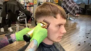 BLURRY Mid Fade Crop Top 🔥 Barber Tutorial