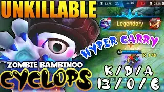 Cyclops Hyper Carry !!!! UNKILLABLE |  Best Build Cyclops 2021 | Mobile Legends