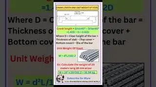 Crank Length and Unit Weight of Steel II Basic Knowledge of Civil Engineering II