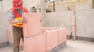 Jumbo gypsum block installation
