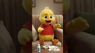 Cartoon Duck with a Cold | Little Duck World