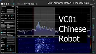 8490 KHz VC01 'Chinese Robot' Numbers Station - Darwin NT Australia, 7-01-26