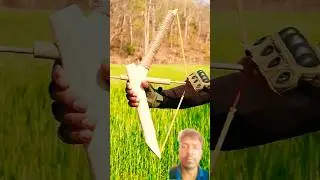 Selim Bamboo Arrow And Creation Bow 🎯 #shorts #diy #craft #youtubeshorts #wood #bamboo #selimzone