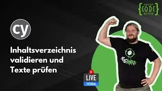 Cypress Tutorial: Inhaltsverzeichnis validieren und Texte prüfen