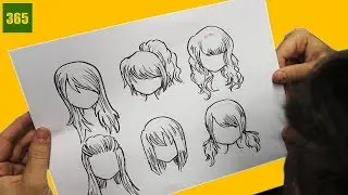 HOW TO DRAW HAIR ANIME / HOW TO DRAW HAIR MANGA - How to draw hair