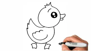 Duckling Drawing / How to Draw Duck Easy Step by Step