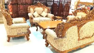 Maharaja Sofa for Royal homes Double Carved Wooden Sofa Set Premium Collection  YT109