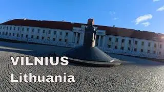 Walking from Vilnius University to Mindaugas Monument on a Cold and Sunny Day