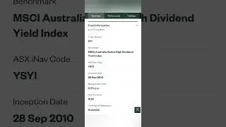 Best Dividend ETF ASX:SYI SPDR MSCI Australia Select High Dividend Yield ETF