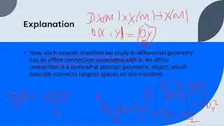 Lecture 12E: Christoffel symbols or coefficient of an affine connection