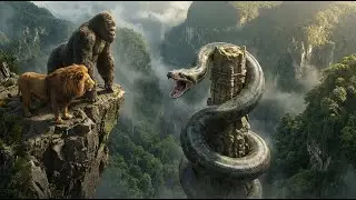 KING KONG & GIANT LION vs TITANOBOA SNAKE Epic Monster Battle in Destroyed National Park (8K)