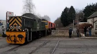D9531 drags 66710 and 66719 into Heywood ELR 25th January 2026