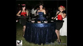 Midnight Elegance, light-up Strolling Table Champagne Dolls