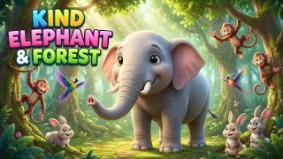 The Kind Elephant Who Saved the Forest 🐘🐰 | English Moral Stories | Bedtime Stories #kidsstories
