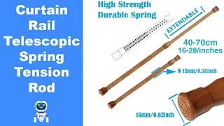 Window Curtain Rail Telescopic Spring Tension Rod | Expandable curtain rods no drilling