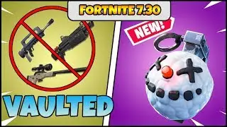 Fortnite 7.30 Patch Notes - NEW Chiller Grenade, Vaulted Items Burst Heavy shotgun sniper