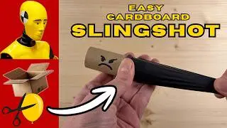 EASY DIY SLINGSHOT FROM CARDBOARD AND BALLOON TUTORIAL