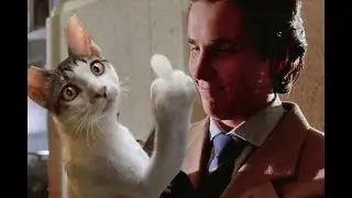 American psycho shows off his cat