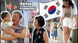Shopping with their Korean Grandparents for their first shoes! The twins are walking now!