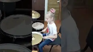 After 1 month of learning drums - Sofiya Mikhaylova, 8 y.o., Ragtime on drums