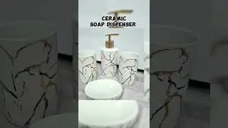 Luxurious Marble Ceramic Soap Dispenser✨🖤#ceramic #soapdispenser #marbleceramic