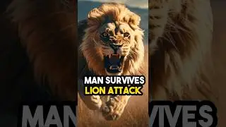 Man Survives Lion Attack! 😱 #scary #horrorstory #scarystories #creepy #trending
