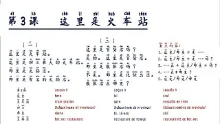 Learn Chinese II Chinese Grammar II Lesson 3 Here is the Train Station II 第3课 这里是火车站