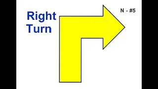 ANKC 2026 Rally Sign N5: Right Turn (Novice)